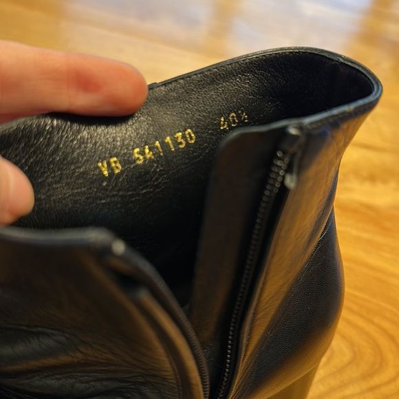 YSL Saint Laurent boot size 40 1/2 black leather - Picture 12 of 16